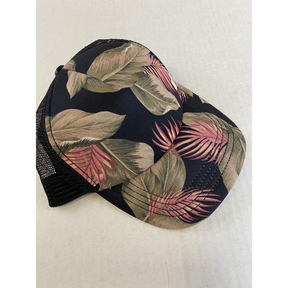 Billabong Women Cap Mesh Trucker Snapback Baseball Hat Beachy Plants - Picture 2 of 5